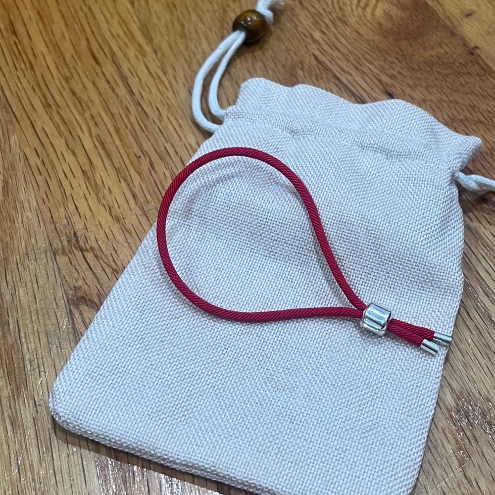 Red String Bracelet With Adjustable Lariat Closure - image 2